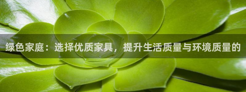 杏耀代理官网：绿色家庭：选择优质家具，提升生活质量与环境质量