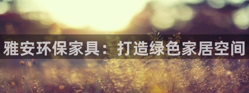 杏耀注册登录测速：雅安环保家具：打造绿色家居空间