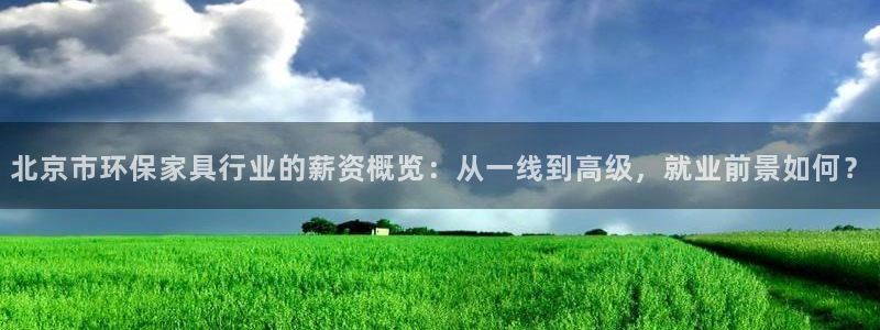 杏耀登录测速：北京市环保家具行业的薪资概览：从一线到高级，就