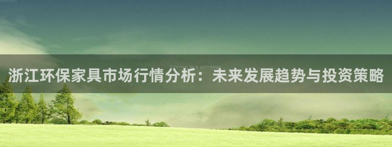 杏耀平台官方登录：浙江环保家具市场行情分析：未来发展趋势与投