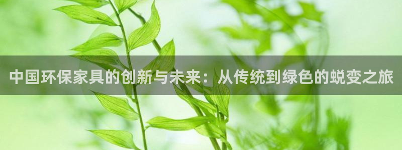 杏耀代理注册开户：中国环保家具的创新与未来：从传统到绿色的蜕
