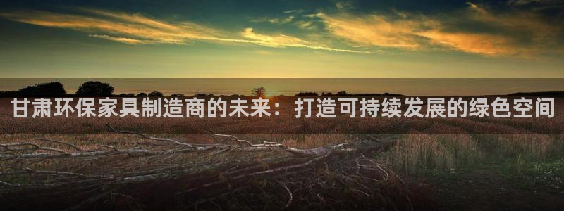 杏耀平台靠谱吗：甘肃环保家具制造商的未来：打造可持续发展的绿